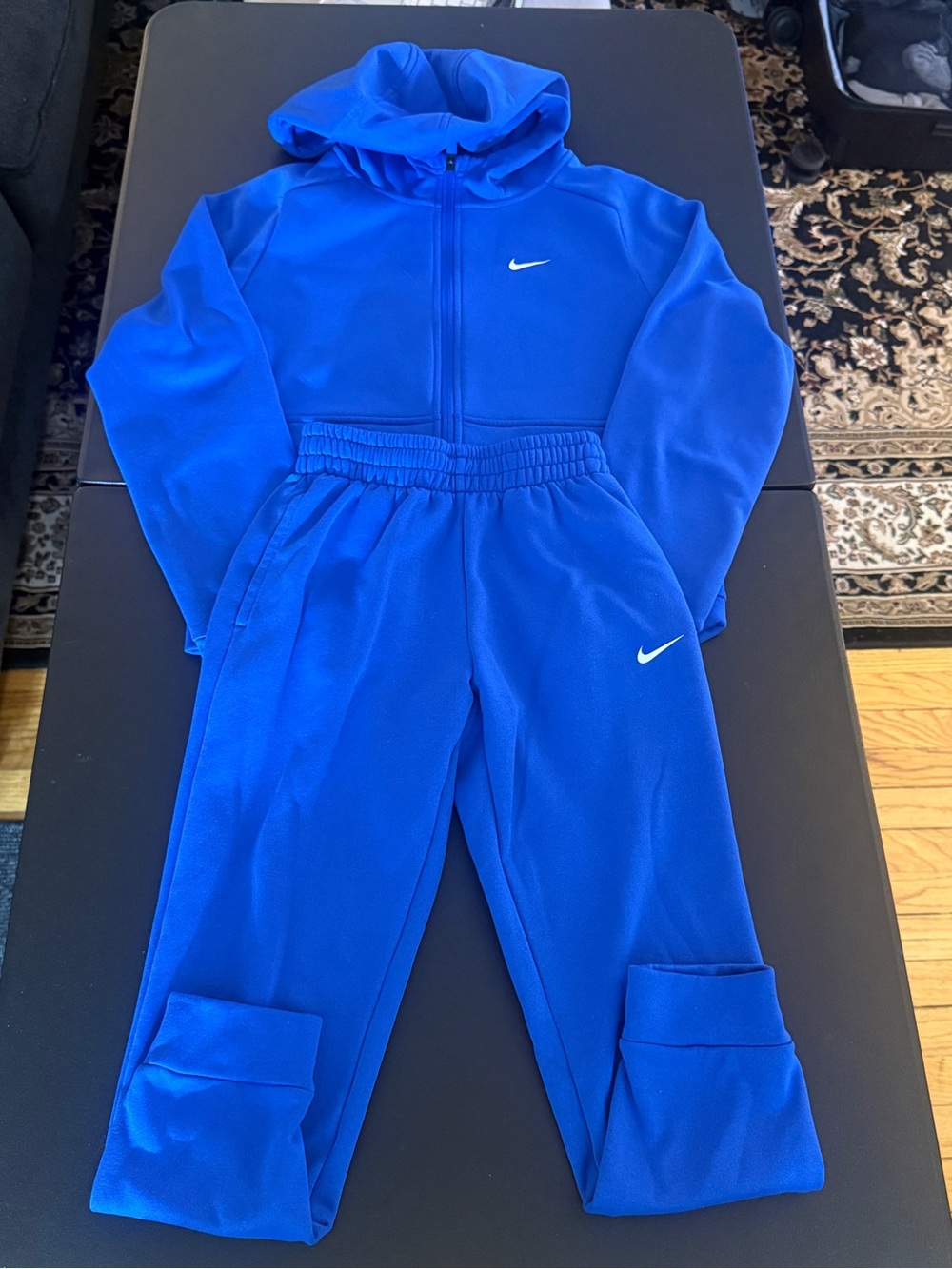 Nike Royal Blue Kids Zip Hoodie & Joggers Set Top Med/Pants Small
